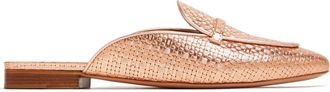 Malone Souliers Berto leather mules - women - Leather/Leather/Leather - 35.5 - Gold