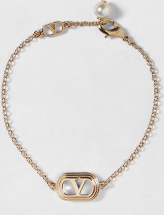 Valentino Garavani Bracciale VLogo SIgnature Valentino Garavani in ottone con perle sintetiche