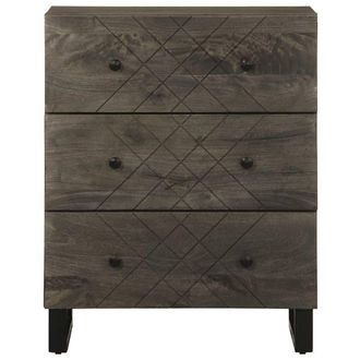 Berkfield Home Sideboard Black 60x33x75 cm Solid Wood Mango | Size: 60 x 33 x 75 cm