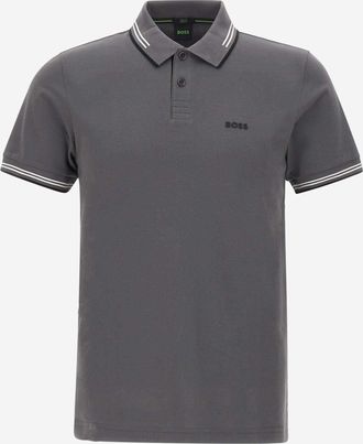 HUGO BOSS Stretch Cotton Polo Shirt With Logo