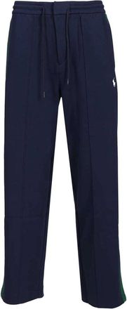 Polo Ralph Lauren Broeken, Heren, Blauw, L, Katoen, Cotton-Blend Trainingsbroeken met Trekkoord