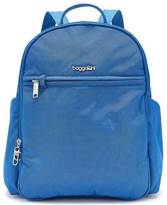Baggallini Securtex(r) Anti-theft Getaway Backpack Clutch Handbags Lapis, Polyester