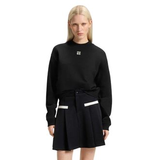HUGO BOSS Dames/Dames Gestapeld Logo Regular Sweatshirt (Zwart)