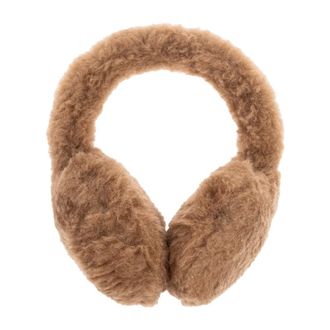 Max Mara Accessoires, Dames, Bruin, ONE Size, Wol, Kameelwol oorwarmers