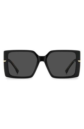 Victoria Beckham VB 1023/S 57mm Square Sunglasses in Black/grey at Nordstrom