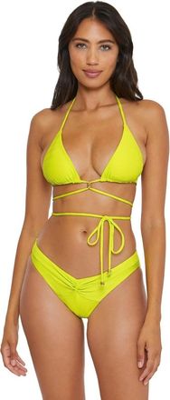 BECCA by Rebecca Virtue Prima Altana Wrap Triangle Bikini Top Womens Zesty Swimwear GBO3458