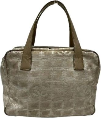 Chanel Pre-owned Handbags, female, Beige, Size: ONE SIZE Pre-owned Vintage Nylon Handbag