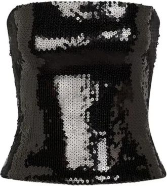 Alexandre Vauthier Alexander Vauthier Black Sequin Bandeau Top Size XS