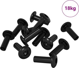 vidaXL Tuercas De Manga 8451 Uds. Negro Metal Vidaxl