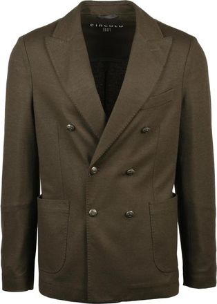 Circolo 1901 Blazer Doppiopetto - Heren - Blazers - Groen - 3XL - Wol - Jassen