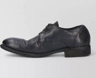 Guidi derby lace leather shoes round toe