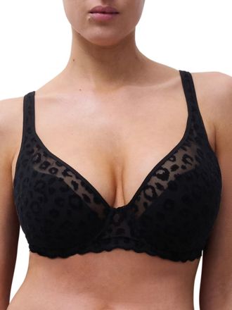 Chantelle Womens Girls Plunge T-Shirt Bra - Black Polyamide - Size 32B