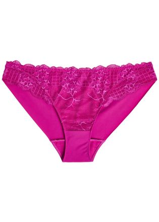 Simone Pérèle Simone PÉRÈLE Reve Lace-embellished Stretch-jersey Briefs - Pink - 2 (UK 10 / M)