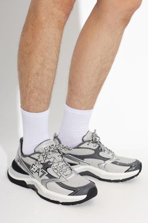Emporio Armani Sports Shoes With Logo, Mens, Grey