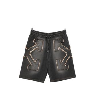 Off-white Arrow Frayed Patchwork Shorts