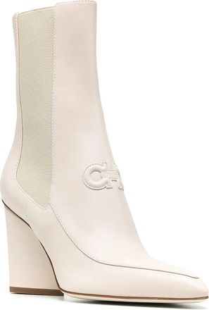 Ferragamo Gancini Leather Bootie