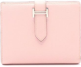 Herm&egrave;s Pink Rose Sakura Chevre Leather Leather Wallet (Bi-Fold) (Pre-Owned)