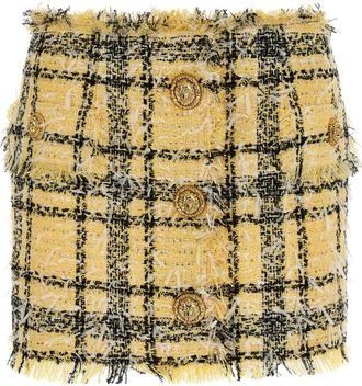 Balmain Multicolor Lurex tweed skirt