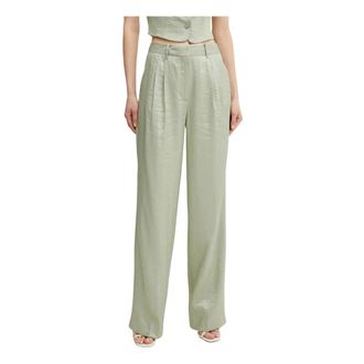 Guess Camille Perfect Pant - Dames - Wijde Broeken - Groen - L - Broeken