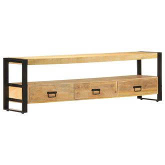 Berkfield Home TV Cabinet 150x30x45 cm Solid Mango Wood in Brown | Size: 150 x 30 x 45 cm