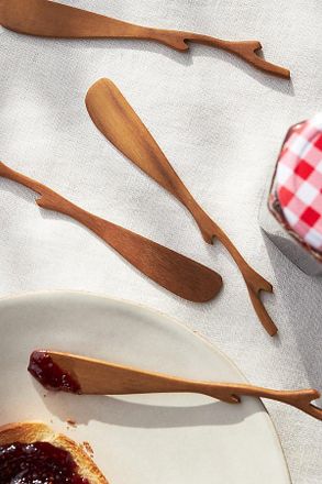 Anthropologie Teak Twig Spreaders, Set of 4