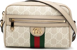 Gucci Pre-owned Womens Mini Gg Supreme Web Ophidia Crossbody - Ivory Textile - One Size
