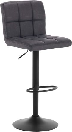Woltu Taburete De Bar, Juego De 1, Patas De Acero Negro, Asiento Tapizado De Piel Sint&eacute;tica, Antracita - Woltu