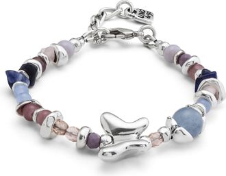 UNOde50 Butterfly Pink Blue Crystal Bracelet