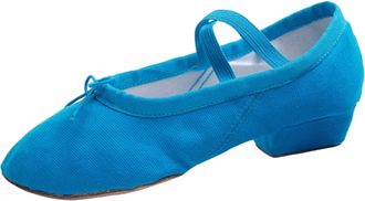 Generic Ballet Shoes Ballet Shoes Women - Flat Low Heels Canvas Dance Shoes Soft Soled Training Shoes Yoga Gymnastic Slippers for Ladies Pumps Elastic Straps 