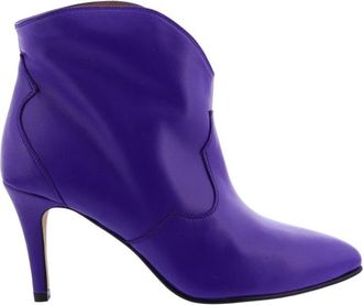 Toral Shoes Paarse Leren Damesschoenen - Dames - Cowboylaarzen - Paars - 38 EU - Leer - Schoenen