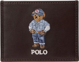 Ralph Lauren Polo Bear Leather Card Holder - male - Ralph Lauren - Wallets & Cardholders - Brown - ONE SIZE - Accessories
