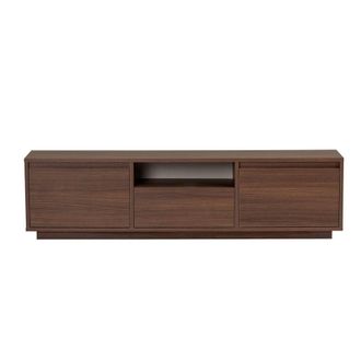 Calicosy TV Stand With 3 Drop-Down Doors & 1 Niche, 160 Cm Wide - LUME in Walnut