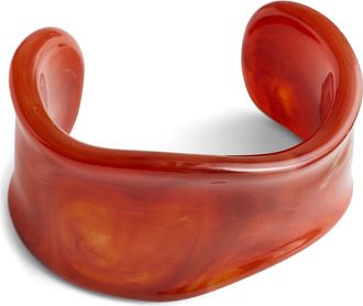 Madewell Resin Sculptural Wide Cuff Bracelet in Cherry at Nordstrom
