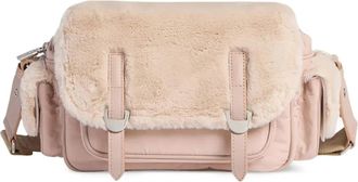 Coccinelle Campus Plush Flap Nylon Shoulder Bag