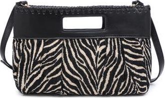 Moda Luxe Zebra Jacquard Clutch in Ivory Black at Nordstrom Rack