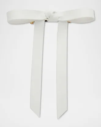 Lele Sadoughi Bardot Faux Leather Bow Barrette