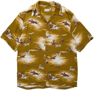 KAPITAL Camicia Kamikaze Aloha con stampa - Giallo