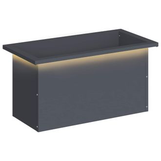 vidaXL Jardinera Para Jard&iacute;n Con Luces Led Antracita 30 X 60 X 30 Cm Vidaxl