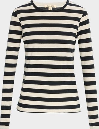 Nili Lotan Striped Long Sleeve T-Shirt