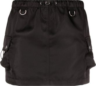Coperni drawstring cargo miniskirt - women - Polyester - 34 - Black