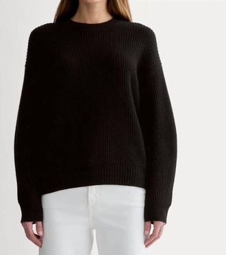 Everlane Womens The Cocoon Crew Sweater In Black