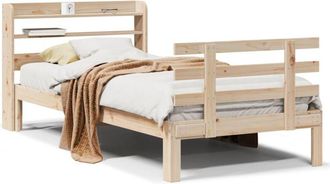 vidaXL Estructura De Cama Con Cabecero Madera Maciza Pino 75x190 Cm Vidaxl