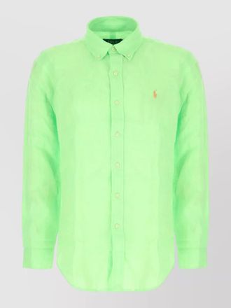 Polo Ralph Lauren linen shirt long sleeves cuffed collar