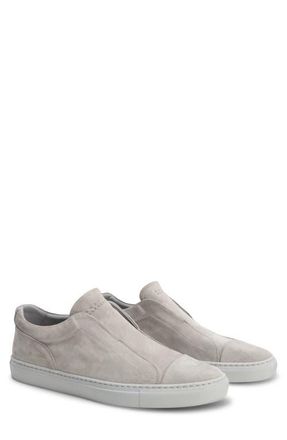 Robert Barakett Catro Laceless Suede Slip-On Sneaker in Stone at Nordstrom, Size 11.5