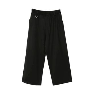 Yohji Yamamoto Broeken, Heren, Zwart, XS, WL Str Pnt