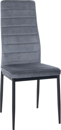 Clp Silla De Comedor Mayfair Gris Claro Terciopelo