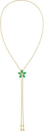 Susan Caplan Vintage 1990s Vintage Green Enamel Floral Necklace at Nordstrom, Size 28