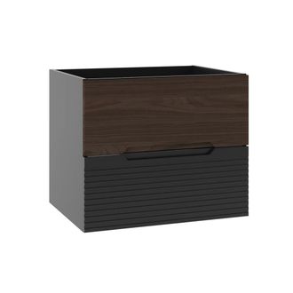 Petits Meubles Mueble bajo lavabo 60cm paneles de melamina y mdf negro y madera