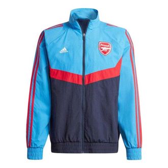 adidas Arsenal Woven Track Top Asia Sizing Ray Blue Legend Ink IU2073