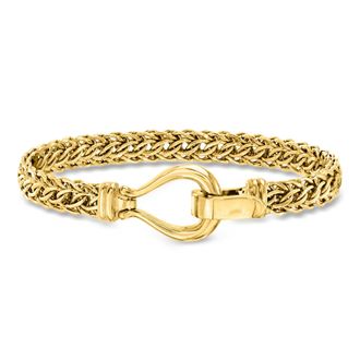 Ross-Simons 18kt Gold Over Sterling Cestina-Link Bracelet